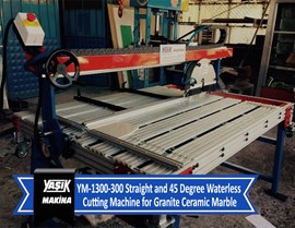 YM-1300-300 Straight and 45 Degree Waterless Cutting Machine for Granite Ceramic Marble