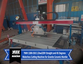 YMH 1300-350 2.2kw220V Straight and 45 Degrees Waterless Cutting Machine for Granite Ceramic Marble