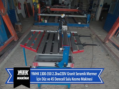 YMHK 1300-350 2.2kw220V Granit Seramik Mermer İçin Düz ve 45 Dereceli Sulu Kesme Makinesi