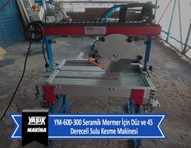YM-600-300 Seramik Mermer İçin Düz ve 45 Dereceli Sulu Kesme Makinesi